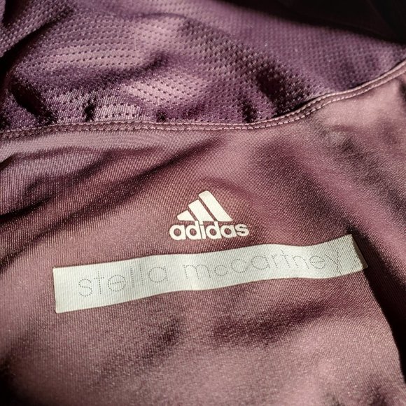 Adidas by Stella McCartney Dusty Mauve Button Front Elastic Waist Sport Top XS - Picture 4 of 11
